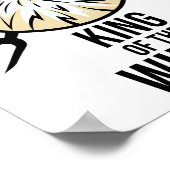 Funny Chicken King Wings Fans Grillen Drumstick Ge Poster (Ecke)