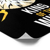 Funny Chicken King Wings Fans Grillen Drumstick Ge Poster (Ecke)