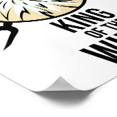 Funny Chicken King Wings Fans Grillen Drumstick Ge Poster (Ecke)