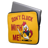 Funny Chicken - Kluckt nicht mit mir Laptopschutzhülle (Vorderseite Links)