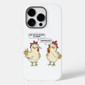 FUNNY CHICKEN KONVERSATION Case-Mate iPhone HÜLLE (Rückseite)