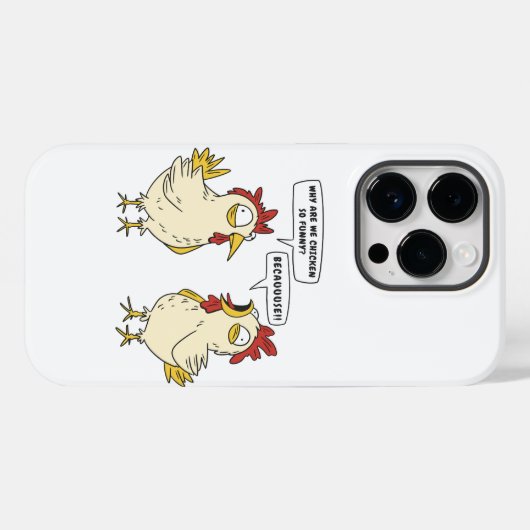 FUNNY CHICKEN KONVERSATION Case-Mate iPhone HÜLLE (Rückseite (Horizontal))