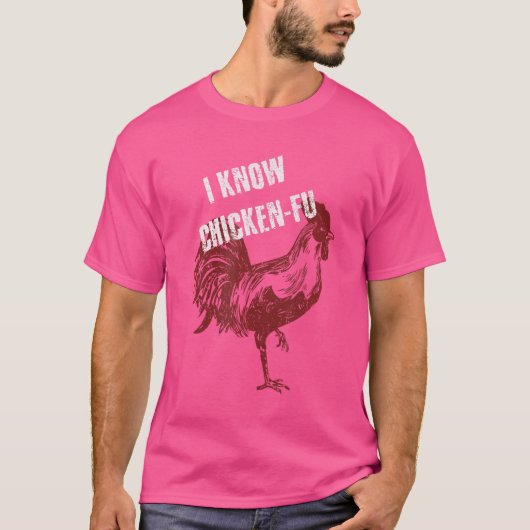 Funny Chicken Kung Fu Shirt (Vorderseite)