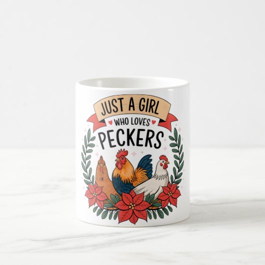 Funny Chicken Lady Kaffeetasse (Mittel)