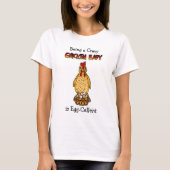 Funny Chicken Lady Spaß T-Shirt (Vorderseite)