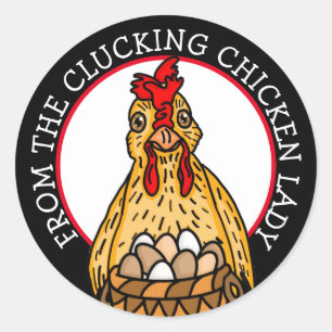 Funny Chicken Lady Stickers