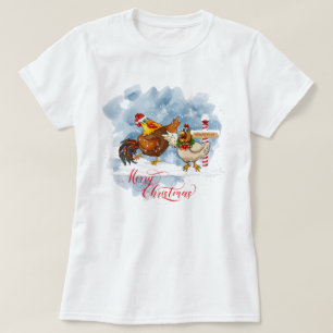 Funny Chicken Liebhaber Weihnachten Nordpol T-Shirt