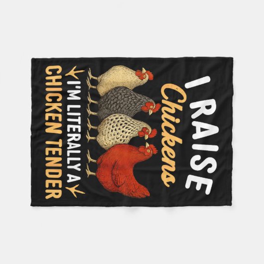 Funny Chicken Lover Gift – I Raise Chickens Farm H Fleecedecke (Vorderseite (Horizontal))