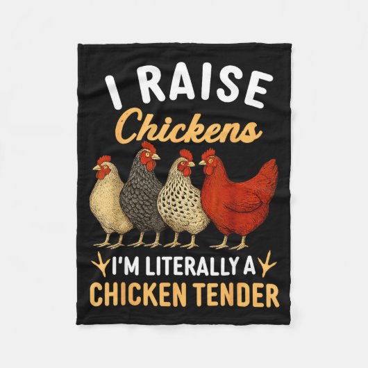Funny Chicken Lover Gift – I Raise Chickens Farm H Fleecedecke (Vorderseite)