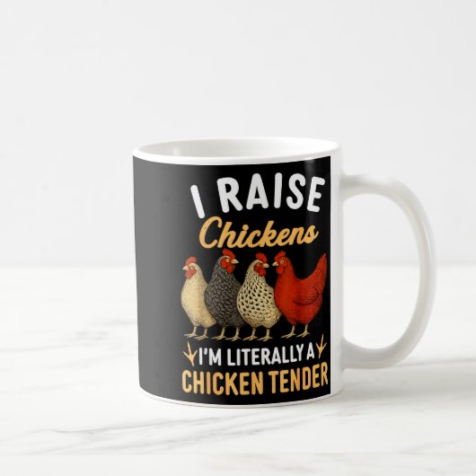 Funny Chicken Lover Gift – I Raise Chickens Farm H Kaffeetasse (Rechts)