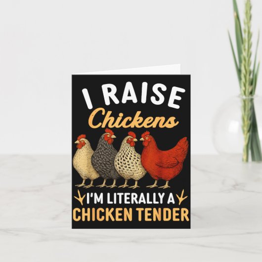 Funny Chicken Lover Gift – I Raise Chickens Farm H Karte (Vorderseite)