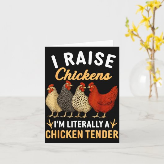 Funny Chicken Lover Gift – I Raise Chickens Farm H Karte (Gelbe Blume)