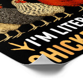 Funny Chicken Lover Gift – I Raise Chickens Farm H Poster (Ecke)