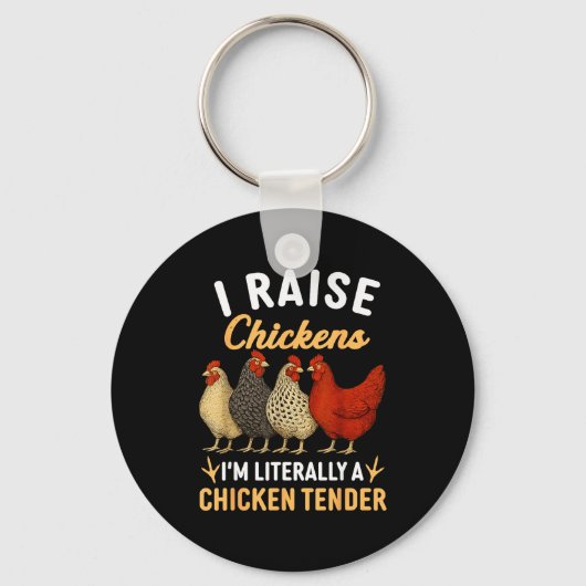 Funny Chicken Lover Gift – I Raise Chickens Farm H Schlüsselanhänger (Vorderseite)
