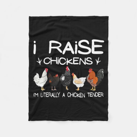 Funny Chicken Lover Gift – I Raise Chickens Farm Q Fleecedecke (Vorderseite)
