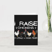 Funny Chicken Lover Gift – I Raise Chickens Farm Q Karte (Vorderseite)