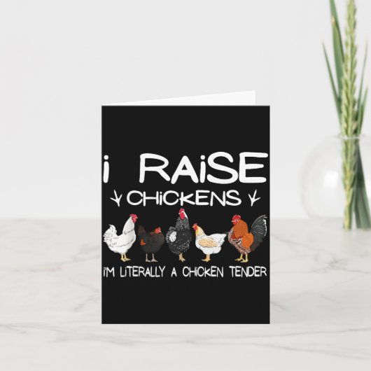 Funny Chicken Lover Gift – I Raise Chickens Farm Q Karte (Vorderseite)