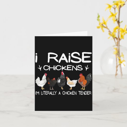Funny Chicken Lover Gift – I Raise Chickens Farm Q Karte (Gelbe Blume)