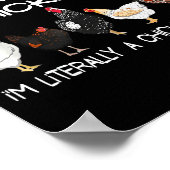 Funny Chicken Lover Gift – I Raise Chickens Farm Q Poster (Ecke)