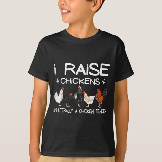 Funny Chicken Lover Gift – I Raise Chickens Farm Q T-Shirt (Vorderseite)