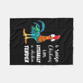 Funny Chicken Lover Gift – I Raise Chickens Humor Fleecedecke (Vorderseite (Horizontal))