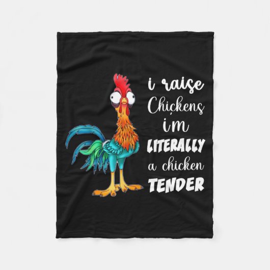 Funny Chicken Lover Gift – I Raise Chickens Humor Fleecedecke (Vorderseite)