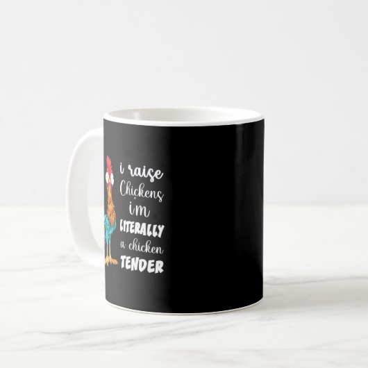 Funny Chicken Lover Gift – I Raise Chickens Humor Kaffeetasse (Vorderseite Links)