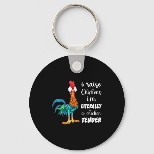 Funny Chicken Lover Gift – I Raise Chickens Humor Schlüsselanhänger (Vorderseite)