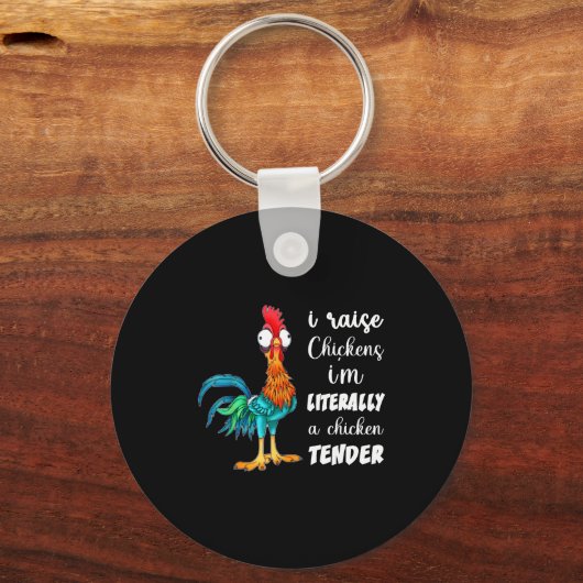 Funny Chicken Lover Gift – I Raise Chickens Humor  Schlüsselanhänger (Vorderseite)