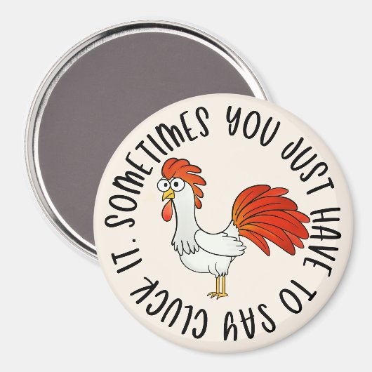 Funny Chicken Magnet (Vorderseite/Rückseite)