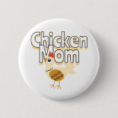 Funny Chicken Mama Button (Vorderseite)