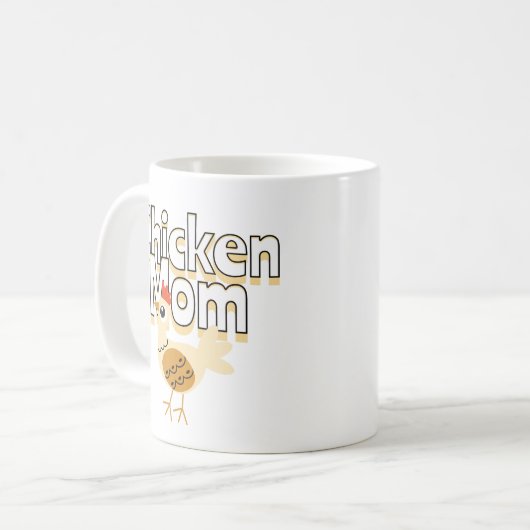 Funny Chicken Mama Kaffeetasse (Vorderseite Links)