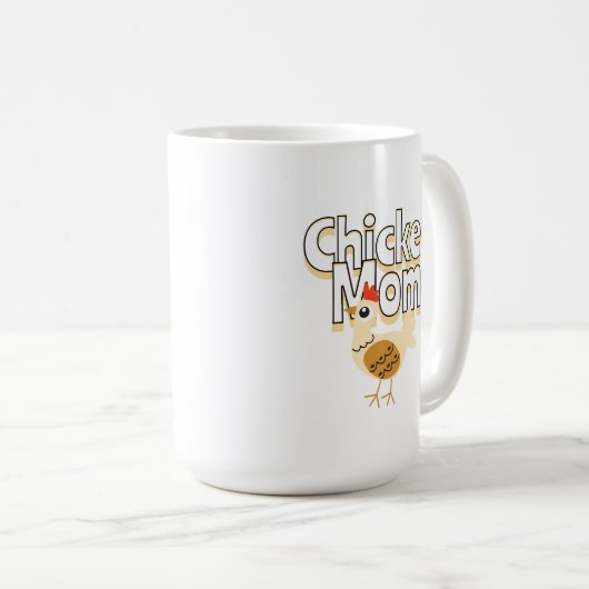 Funny Chicken Mama Kaffeetasse (VorderseiteRechts)