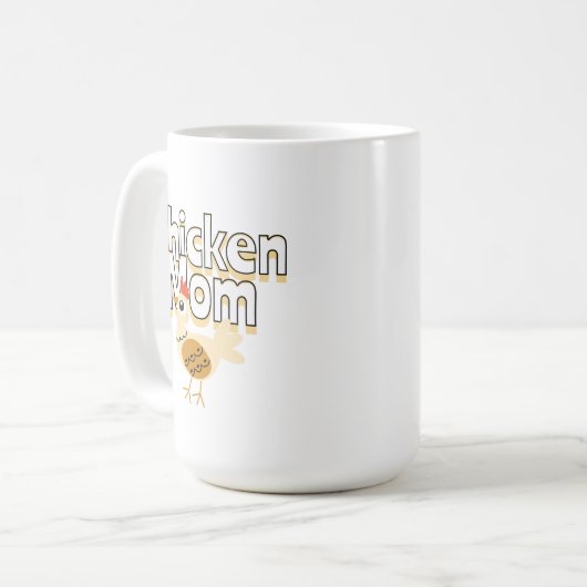 Funny Chicken Mama Kaffeetasse (Vorderseite Links)