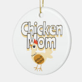 Funny Chicken Mama Personalisiert Keramik Ornament (Links)