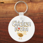 Funny Chicken Mama Personalisiert Schlüsselanhänger (Vorderseite)