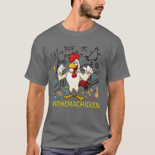 Funny Chicken Mathemachicken für Mathe Liebhaber  T-Shirt