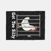 Funny Chicken Meme Got Too Silly Humor Men Women K Fleecedecke (Vorderseite (Horizontal))