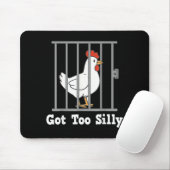 Funny Chicken Meme Got Too Silly Humor Men Women K Mousepad (Mit Mouse)
