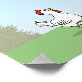 Funny Chicken Mistakes Ballon für Ei Poster (Ecke)