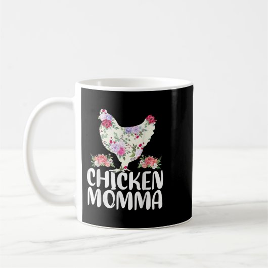Funny Chicken Momma Shirt zum Frauentag Kaffeetasse (Links)