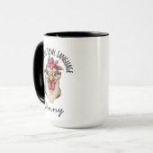 Funny Chicken Mug, Fluent In Fowl Language, Gift F Tasse (Vorderseite Links)