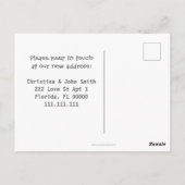 Funny Chicken New Address Wir haben die Ankündigun Postkarte (Rückseite)