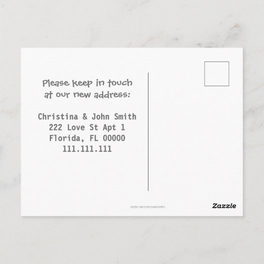 Funny Chicken New Address Wir haben die Ankündigun Postkarte (Rückseite)