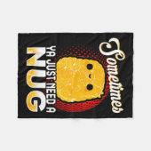 Funny Chicken Nugget Fast Food Costume Fleecedecke (Vorderseite (Horizontal))