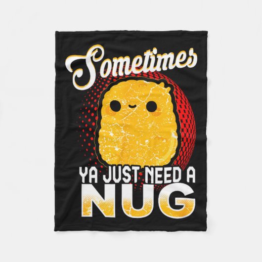 Funny Chicken Nugget Fast Food Costume Fleecedecke (Vorderseite)