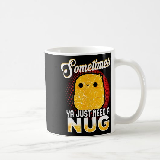 Funny Chicken Nugget Fast Food Costume Kaffeetasse (Rechts)