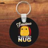 Funny Chicken Nugget Fast Food Costume Schlüsselanhänger (Vorderseite)