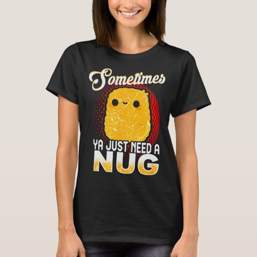 Funny Chicken Nugget Fast Food Costume T-Shirt (Vorderseite)
