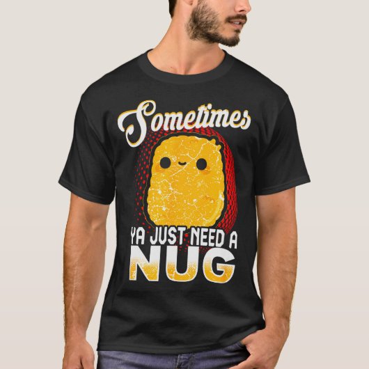 Funny Chicken Nugget Fast Food Costume  T-Shirt (Vorderseite)